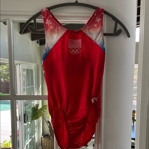 AS GK Red Olympic Gymnastics Leotard